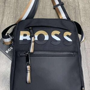 BOSS Black and Brown Messenger Bag